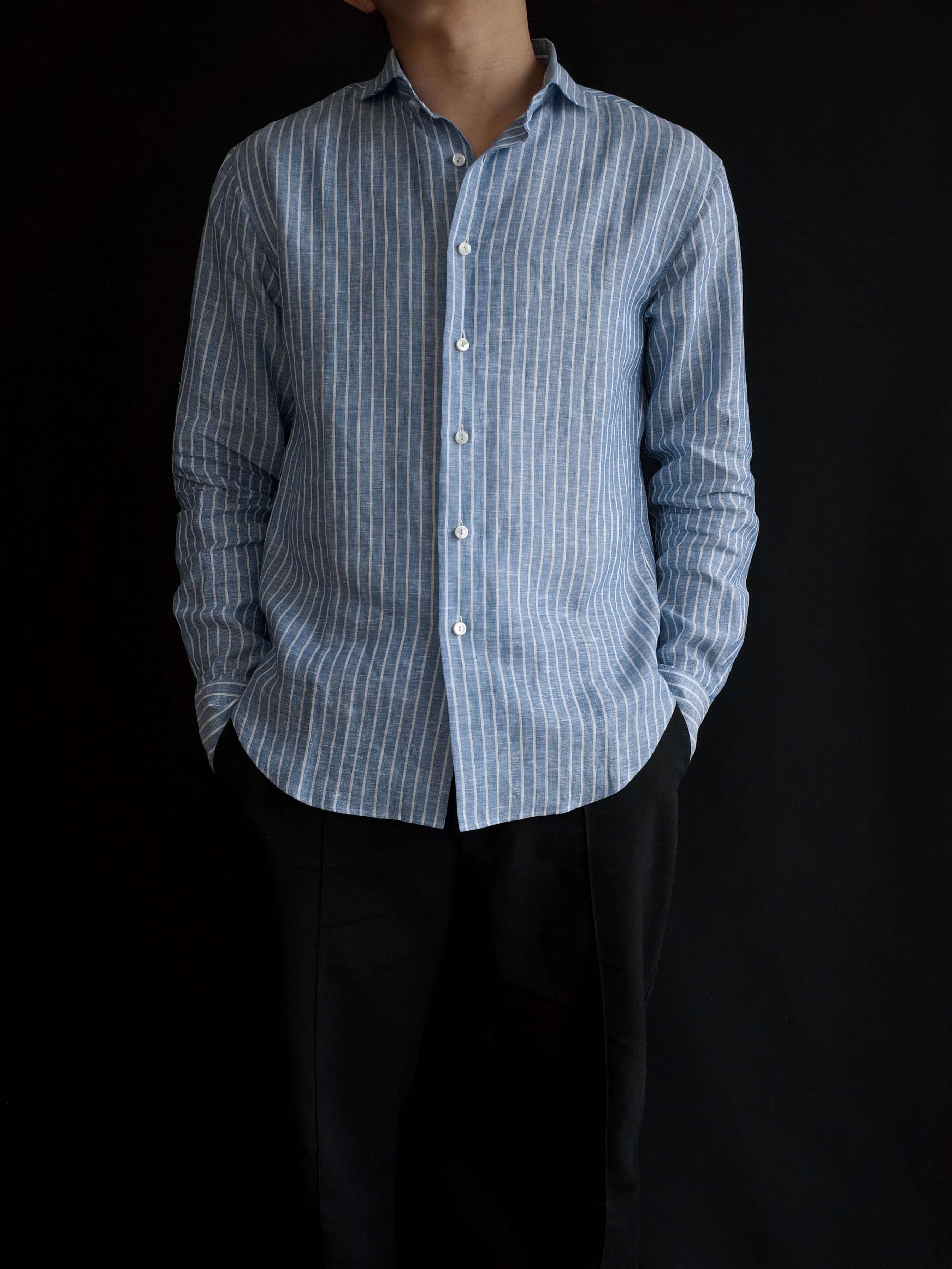 F. CLASSIC Stripe Linen Shirt